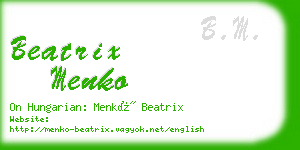 beatrix menko business card
